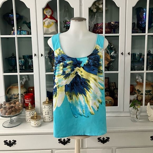 Tank Top w/ Watercolor Floral Front Sz Medium Apt 9 - Picture 1 of 8